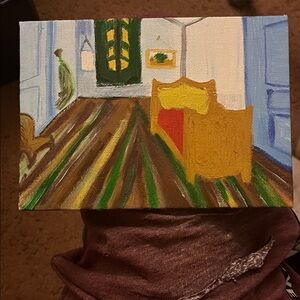 Vibrant Interior Scene Canvas Art of one of my many favorite Artsts